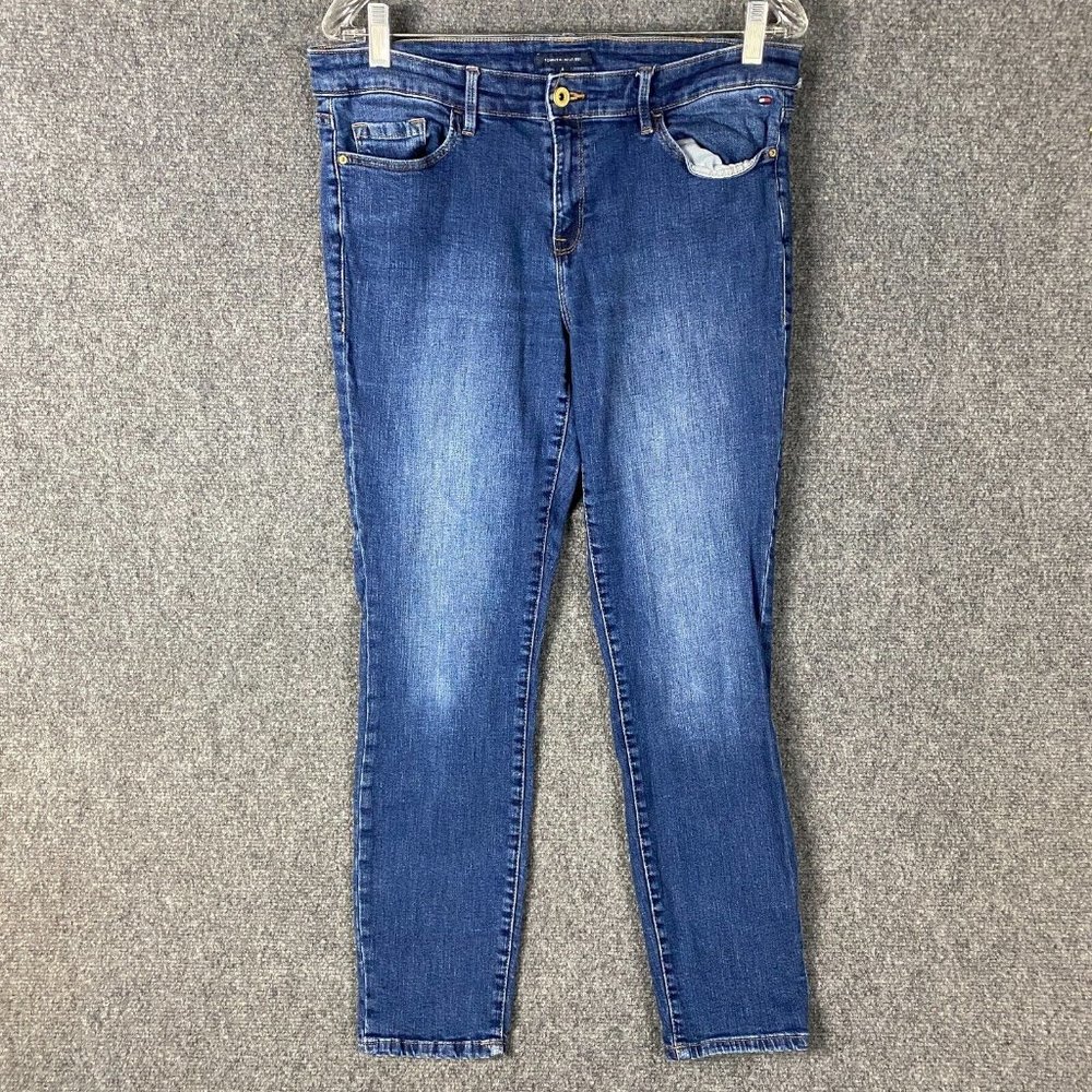 Tommy Hilfiger Jeans Women's Size 8 Denim Stretch Mid Rise Blue